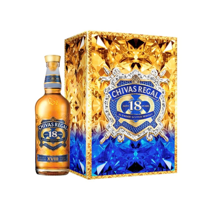 Rượu Chivas Regal Gold 18 năm mẫu hộp quà biếu năm 2026
