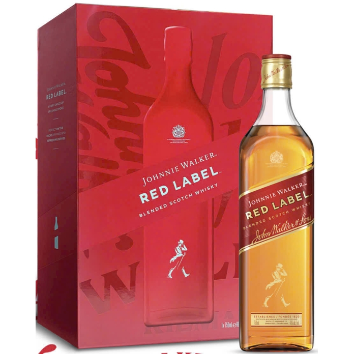 Rượu Johnnie Walker Red Label hộp quà mẫu -2026